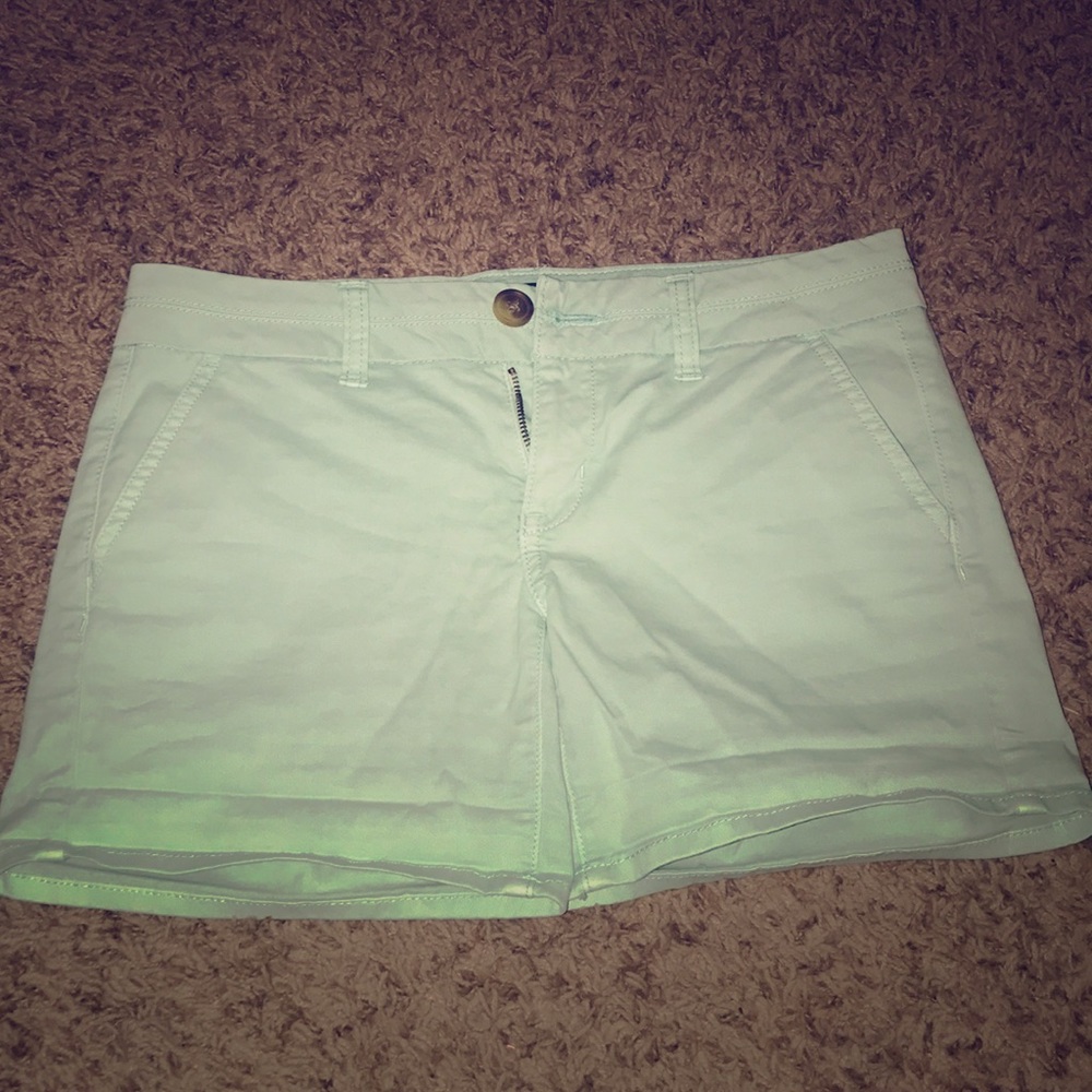 American Eagle tinted green shorts